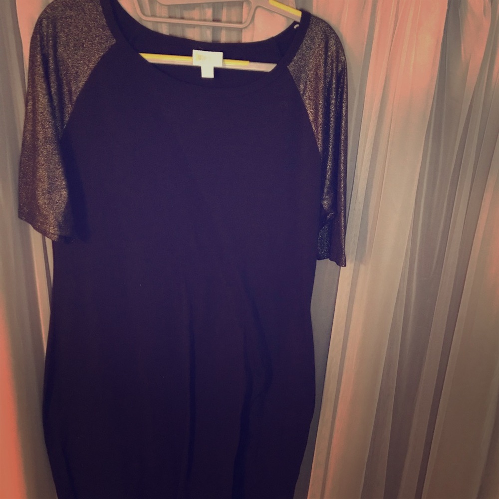 LLR Black Evening 3/4 Sleeve Dress